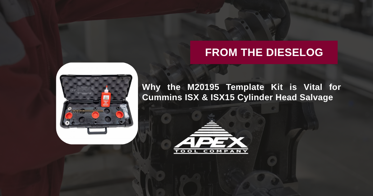 M20195 Heavy Duty Cummins ISX ISX15 Broken Exhaust Manifold Bolt Removal Tool Kit in Storage Case